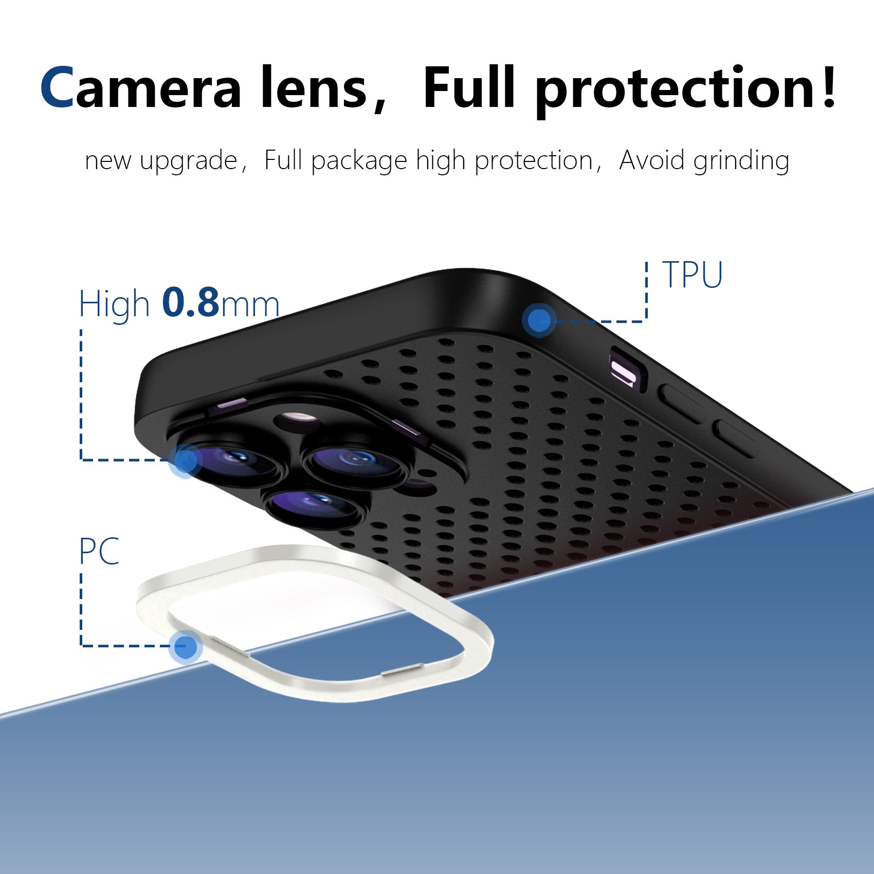 Uniqkart for iPhone 14 Pro Drop Proof Skin-touch TPU Case Hollow Hole Heat Dissipation Phone Cover - Black Uniqkart for iPhone 14 Pro Drop Proof Skin-touch TPU Case Hollow Hole Heat Dissipation Phone Cover - Black